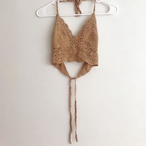 🧉🧉🧉 LAST CHANCE Woven Cropped ToP with Lining